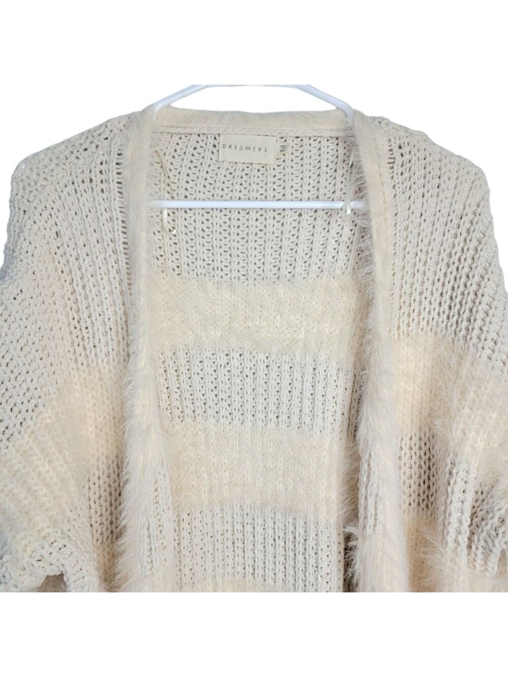 Dreamers Cardigan Duster Jacket Women Large Sweater Fuzzy Chenille Velvet Winter